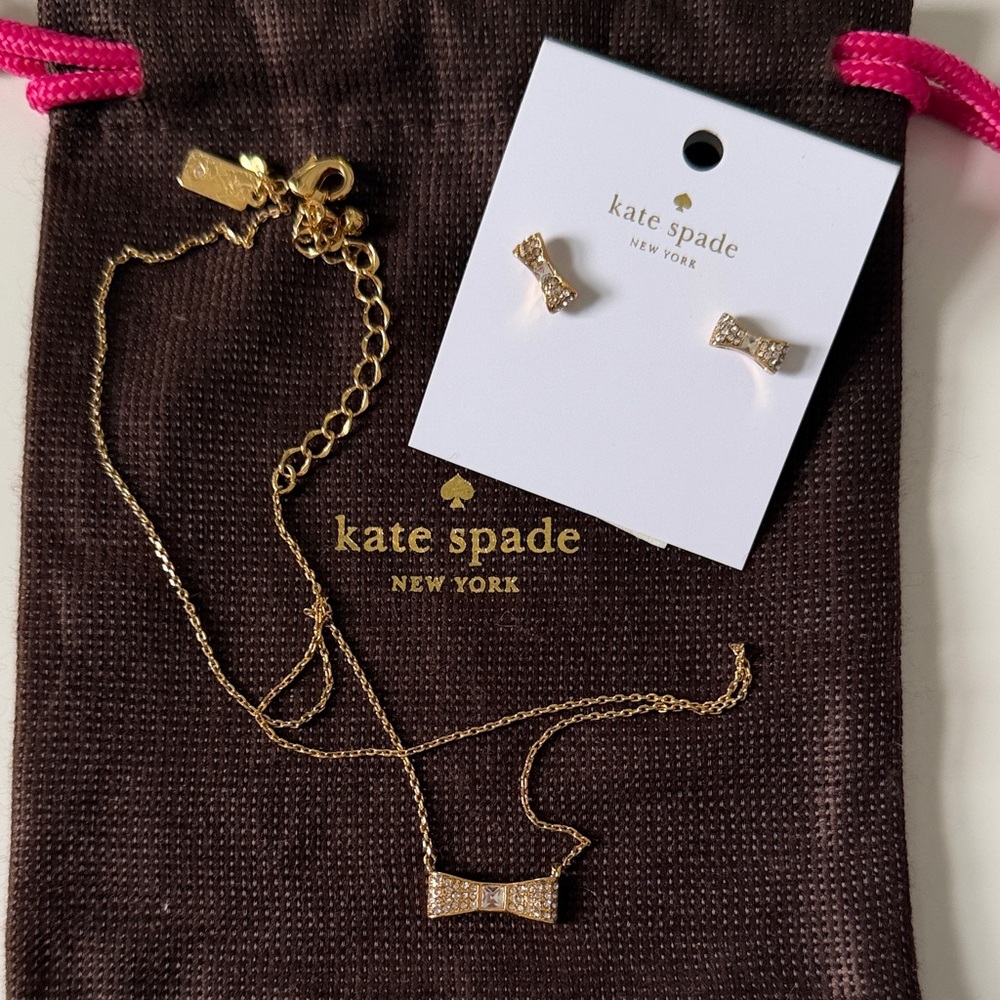 Kate Spade Gold Bow Jewelry Set